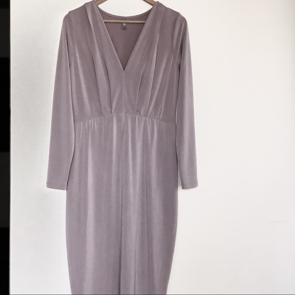 ASOS midi length gown in lavender champagne